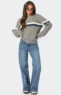 Edikted Nautical Striped Oversized Sweater
