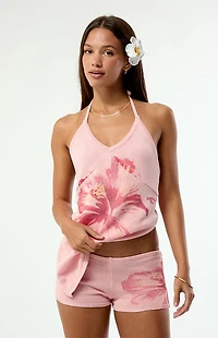 Hawaiian Tropic Hibiscus Knit Shorts
