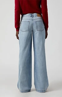 Pacsun Casey Low Rise Baggy Jeans Light Indigo