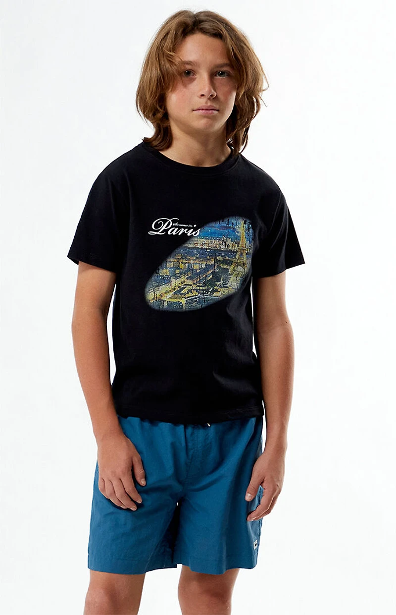 Pacsun Kids Blue Collegiate 4.5" Swim Trunks