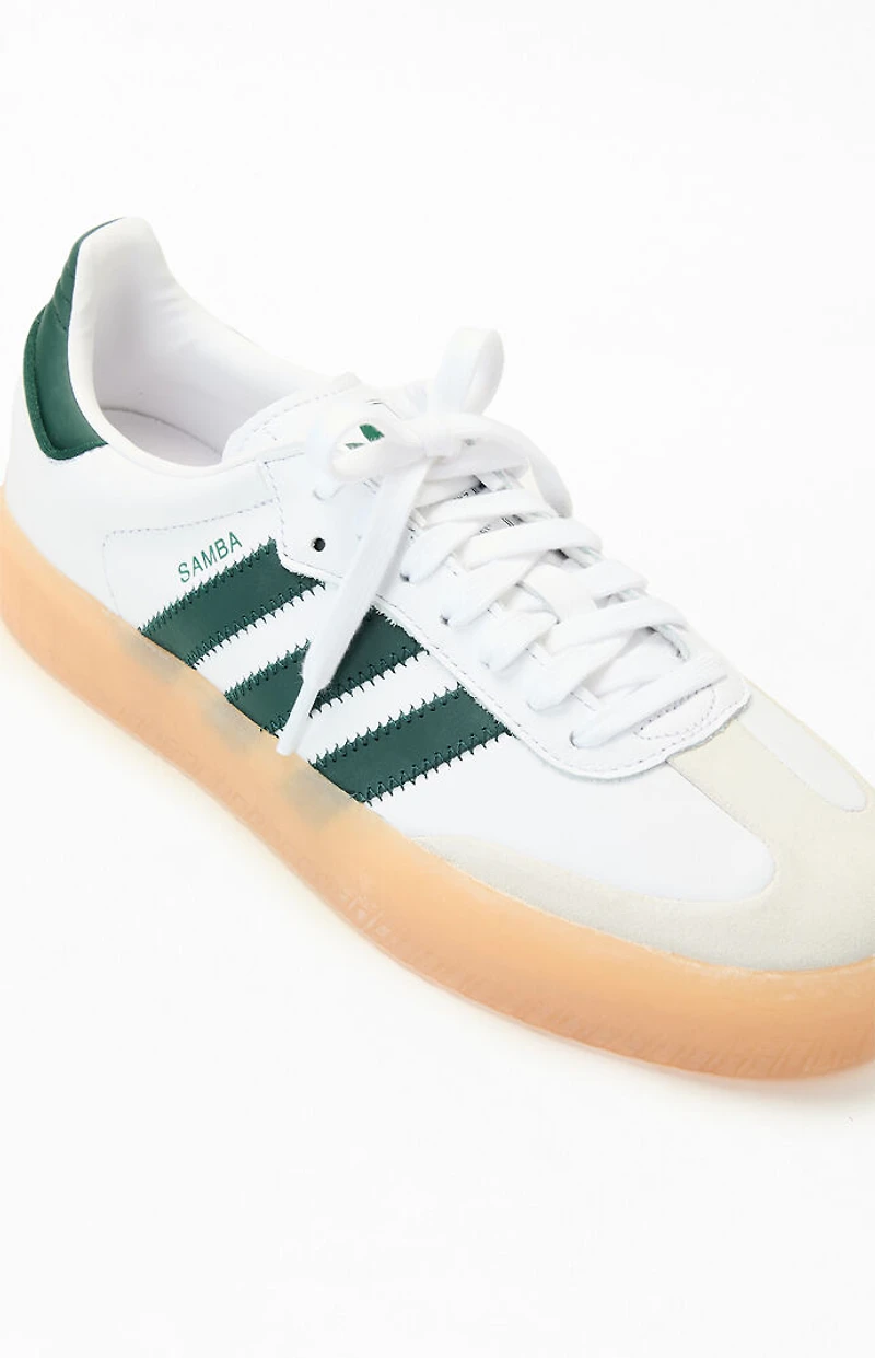 adidas Women's Green & White Samba Sneakers