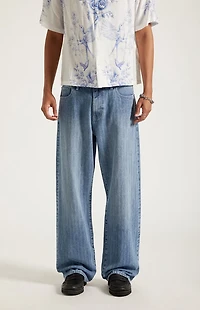Pacsun Dylan Baggy Jeans Textured Medium Blue