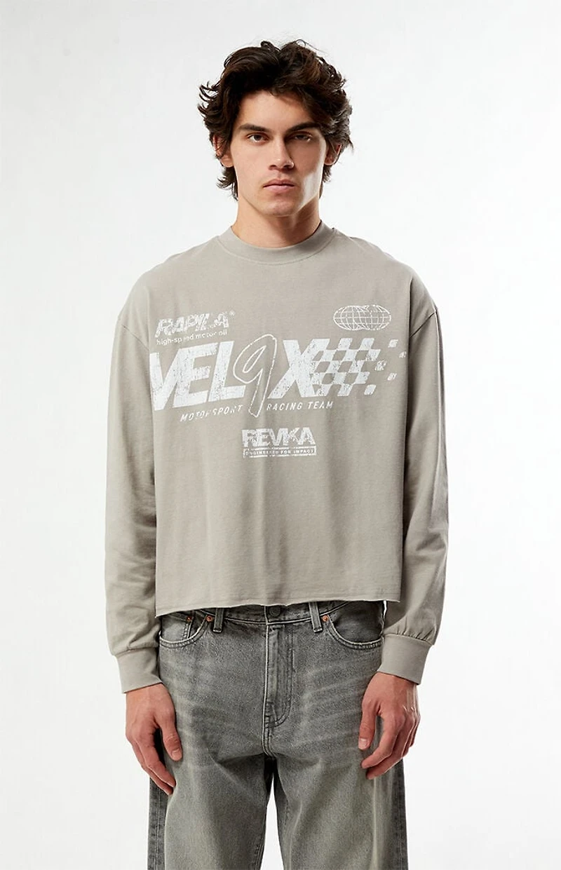 Pacsun Ruthless Cropped Long Sleeve T-Shirt