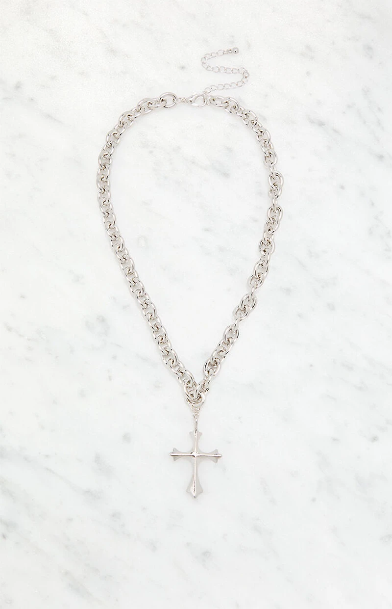 LA Hearts Chunky Cross Layered Necklace