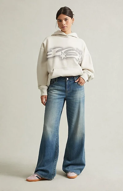 Pacsun Zoe Low Rise Girlfriend Jeans Light Blue