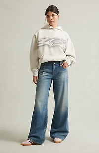 Pacsun Zoe Low Rise Girlfriend Jeans Light Blue