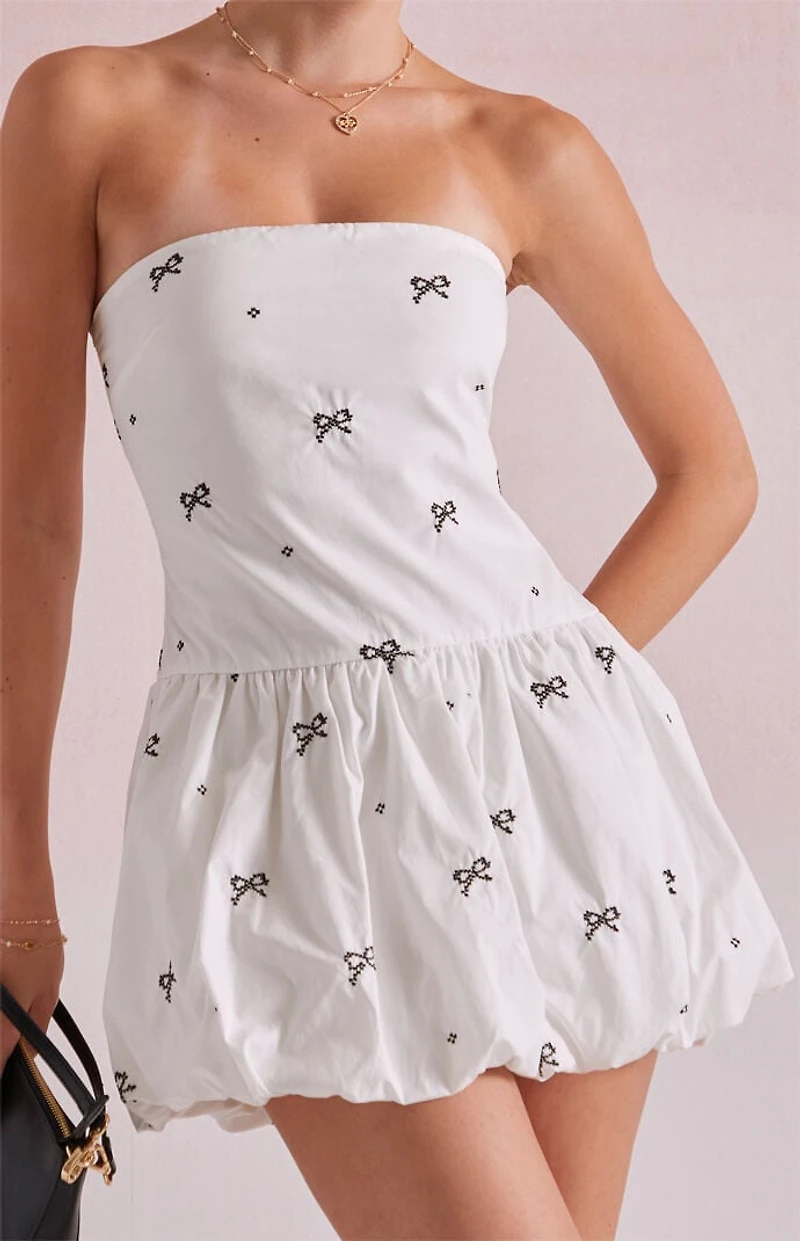 Beverly and Beck Bowie Strapless Bubble Mini Dress
