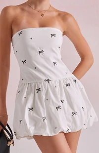 Beverly and Beck Bowie Strapless Bubble Mini Dress