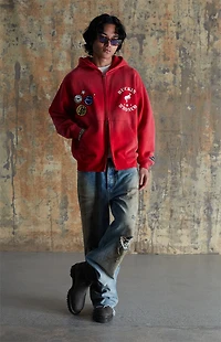 FORD Red Buckin Bronco Full Zip Hoodie
