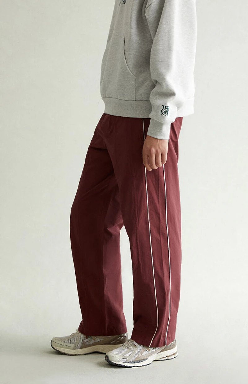 Pacsun Maroon Baggy Track Pants