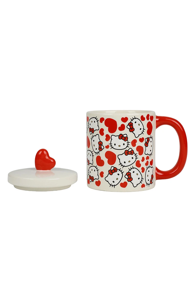 Hello Kitty Valentine's Day Ceramic Lidded Mug