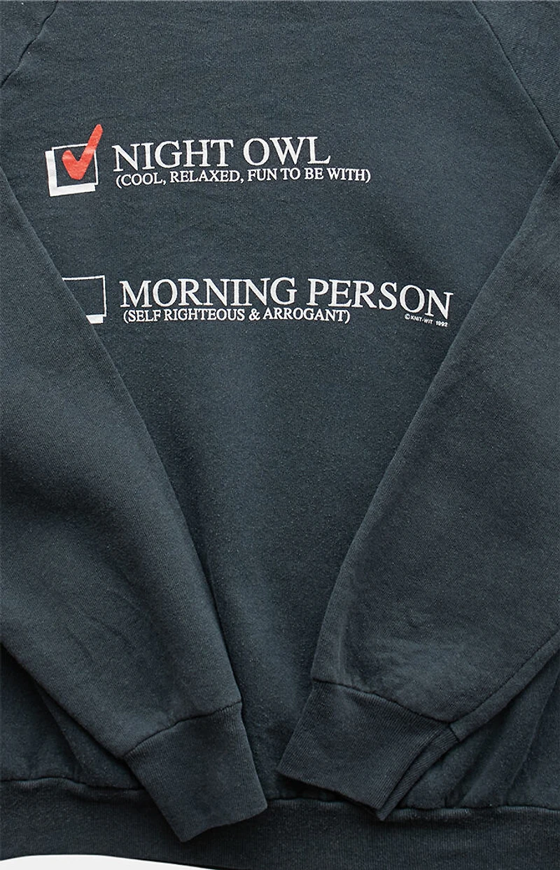 PS VINTAGE '90s Night Owl Crew Neck Sweatshirt
