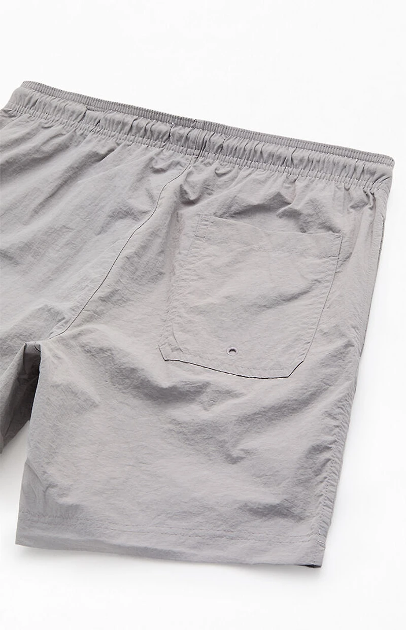 Pacsun Gray Collegiate 6.5" Swim Trunks