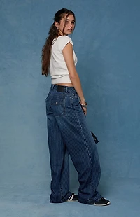 Pacsun Zoe Low Rise Girlfriend Jeans Pinstripe