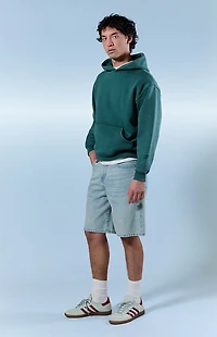 Pacsun Parker Baggy Jean Shorts Light Blue Tint