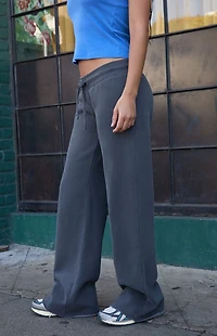John Galt Dark Gray Hilary Yoga Baggy Sweatpants
