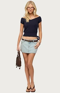 Edikted Marula Wide V Neck Top