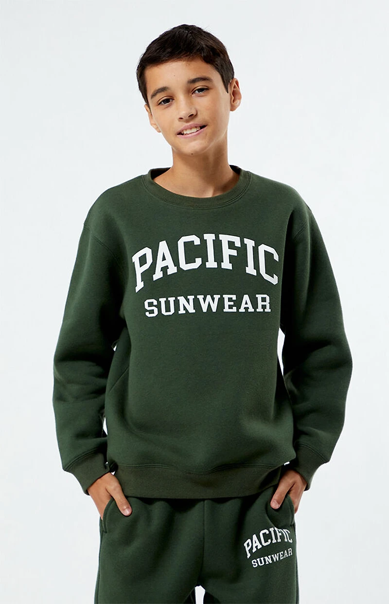 Pacsun Kids Green Pacific Sunwear Crew Neck Sweatshirt