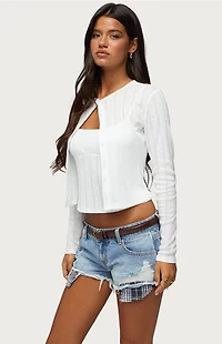 Edikted Adie Pointelle Cardigan