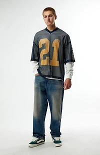 Pacsun 21 Mesh Jersey 2fer Long Sleeve T-Shirt