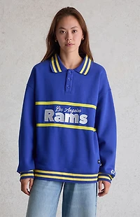 WILD COLLECTIVE x NFL LA Rams Long Sleeve Polo Sweatshirt