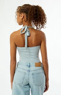 Your Favorite Striped Chrissy Halter Tank Top