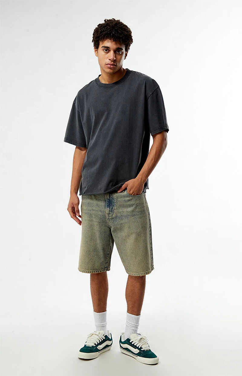 Pacsun Washed Black Premium Cropped T-Shirt