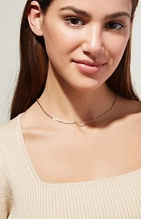 Ana Luisa Laura Slim Link Chain Necklace