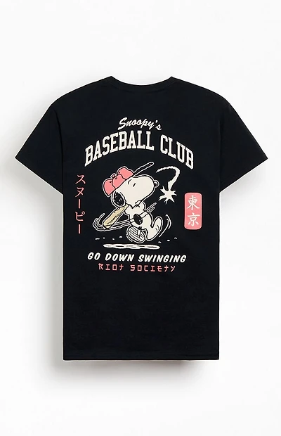 Riot Society Snoopy's Baseball Club T-Shirt