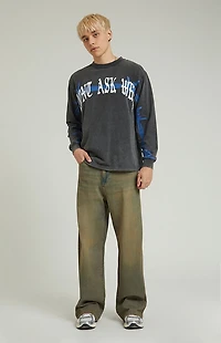Pacsun Blake Tinted Extreme Baggy Jeans Medium Indigo