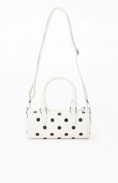 Pacsun Polka Dot Faux Leather Mod Spot Barrel Bag