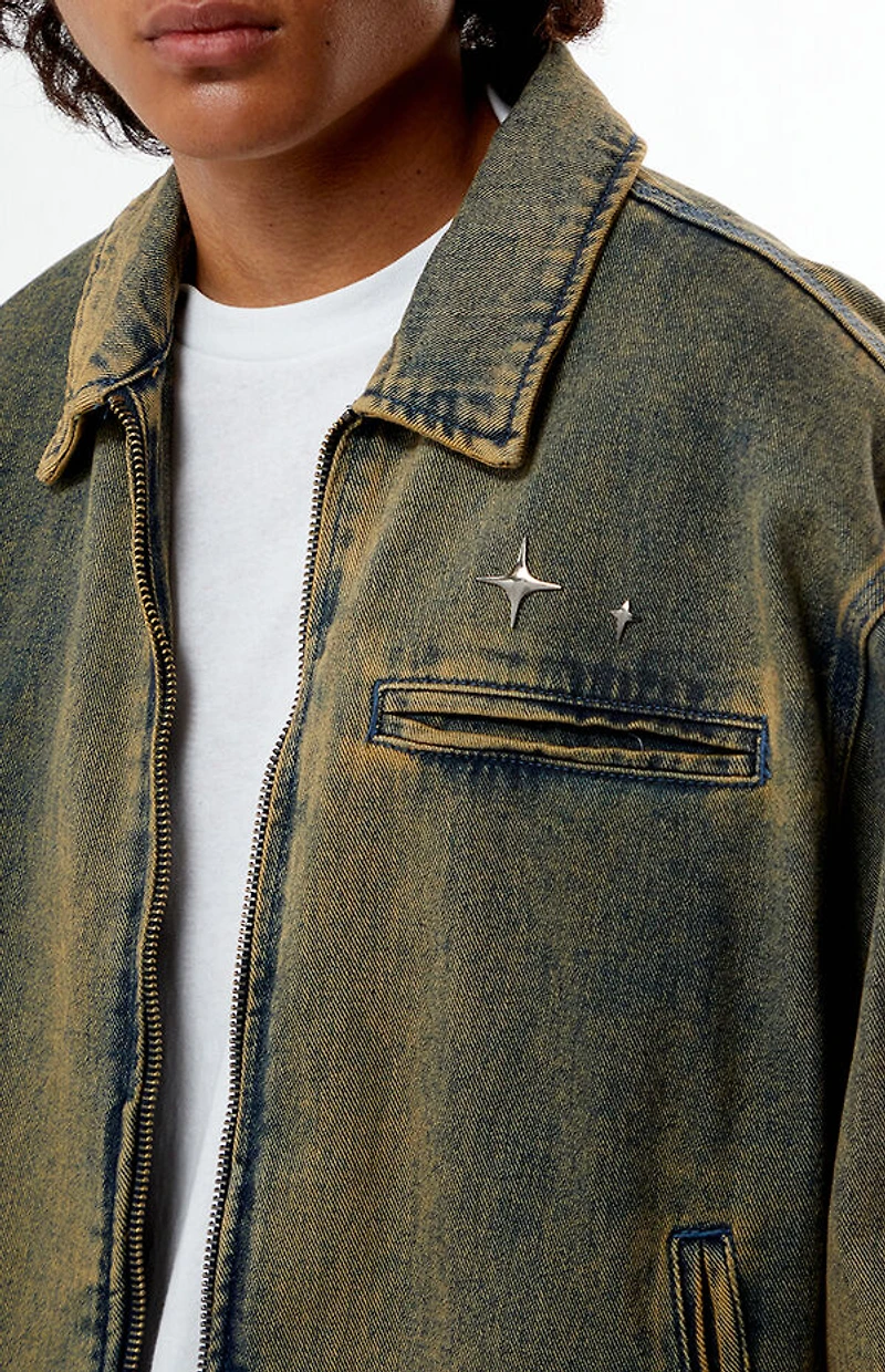 Pacsun Tint Washed Denim Gas Jacket