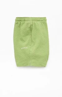 Pacsun Green Sail Seersucker 4.5" Swim Trunks