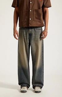 Pacsun Dylan Baggy Jeans Dark Blue Tinted
