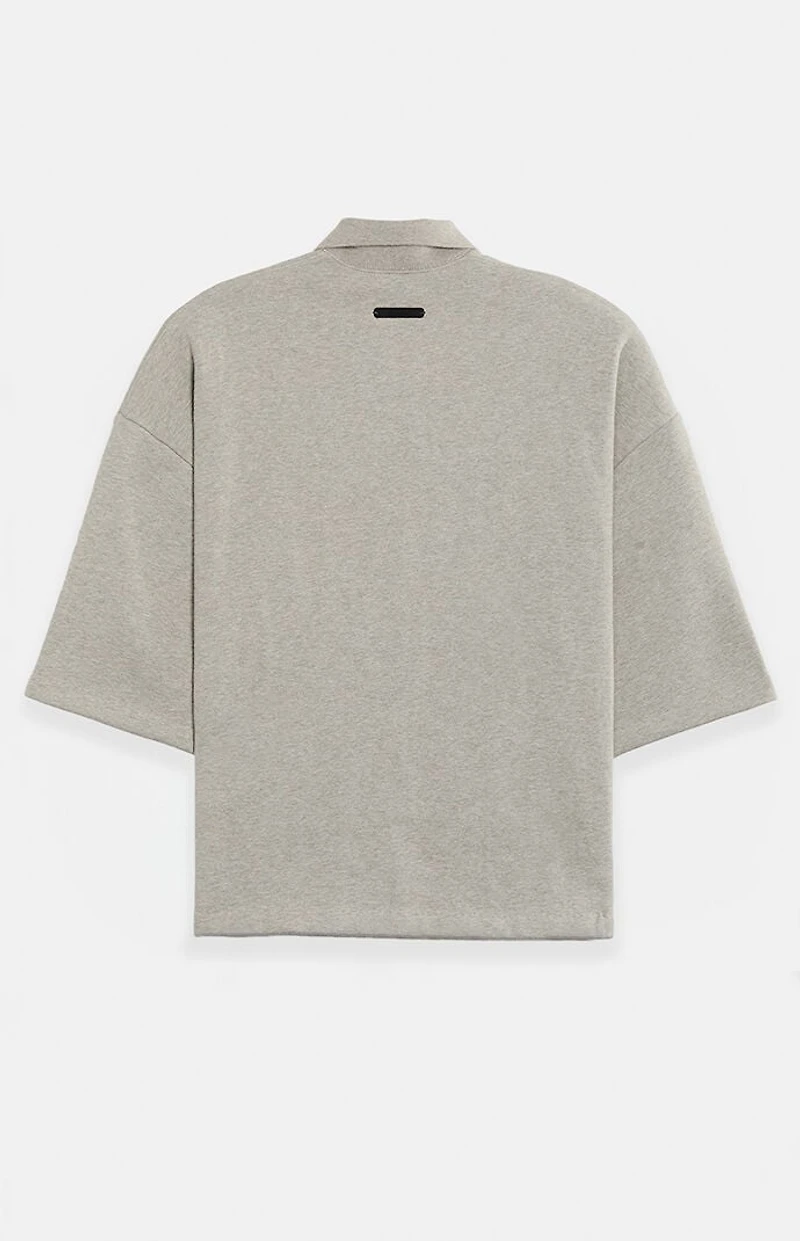 Fear of God ESSENTIALS Seal Paneled Cropped Polo Shirt