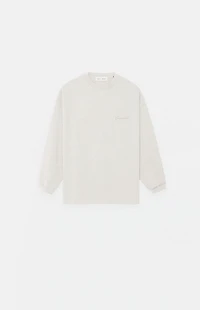 Fear of God ESSENTIALS Kids Heather Oatmeal Classic Long Sleeve T-Shirt