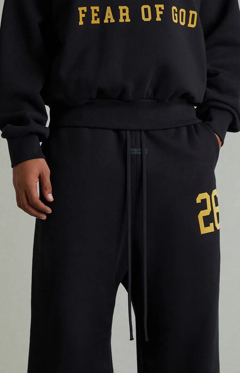 Fear of God ESSENTIALS Vintage Black Lounge Fleece Baggy Sweatpants