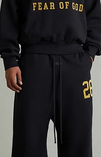 Fear of God ESSENTIALS Vintage Black Lounge Fleece Baggy Sweatpants