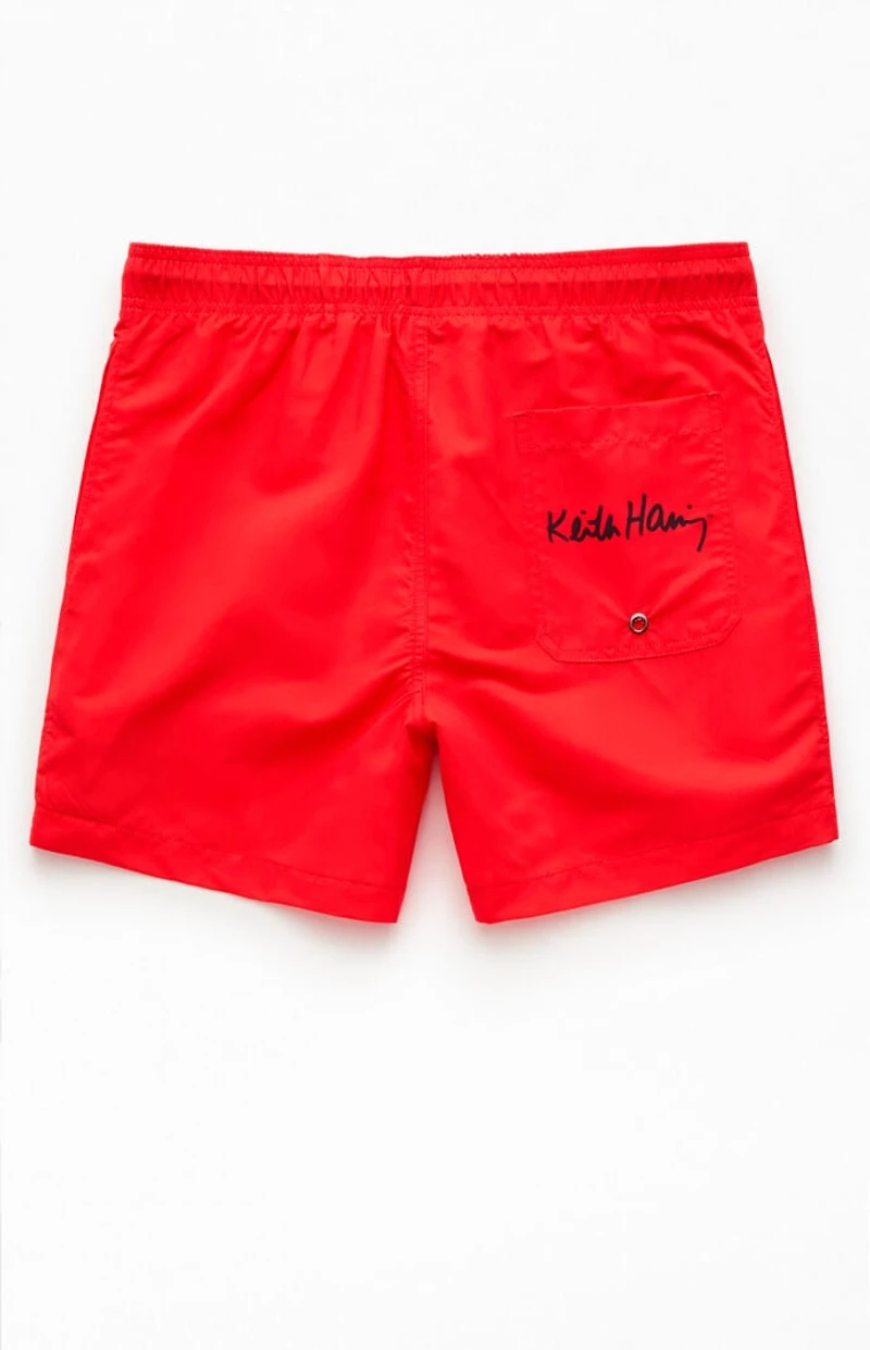 Ripple Junction Keith Haring Dog 4.5" Swim Trunks