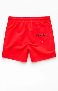 Ripple Junction Keith Haring Dog 4.5" Swim Trunks