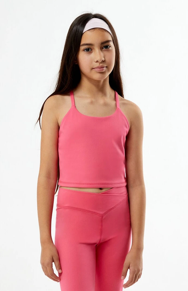 PAC 1980 Kids WHISPER Active Hot Pink Tank Top