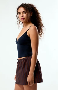 WEWOREWHAT Striped Pull-On Mini Skirt