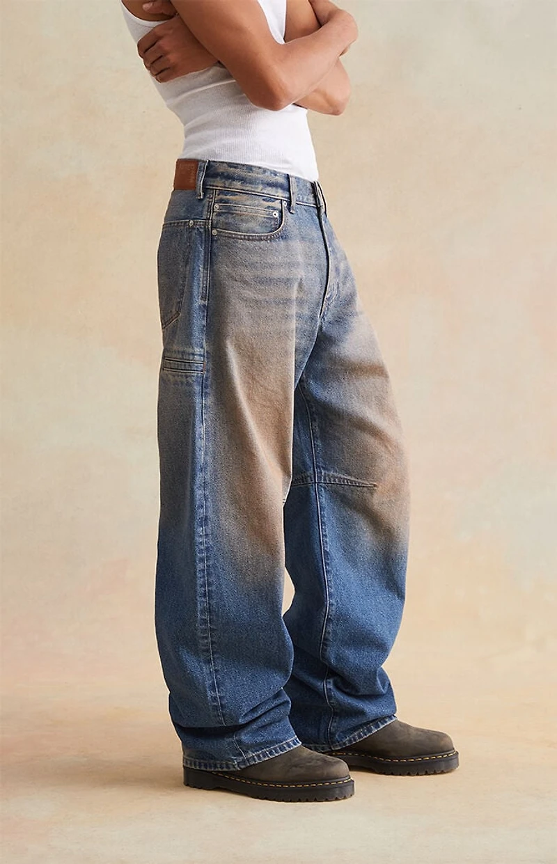 RARE DNM EDIT Tinted Dart Baggy Barrel Jeans