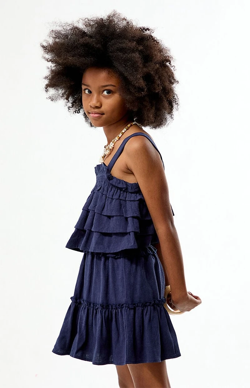 Pacsun Kids Navy Ruffle Tank Top