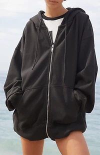 John Galt Black Full Zip Hoodie
