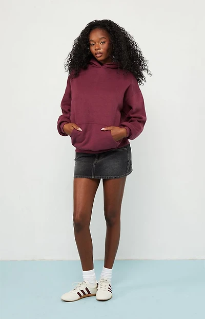Pacsun Wine Core Washed Pullover Hoodie