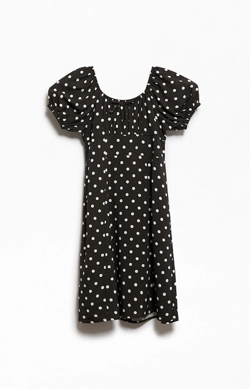 Pacsun Kids Polka Dot Short Sleeve Mini Dress