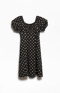 Pacsun Kids Polka Dot Short Sleeve Mini Dress