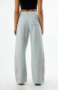 Pacsun Pink Flames Baggy Sweatpants