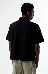 Pacsun Black Embroidered Oversized Resort Camp Shirt
